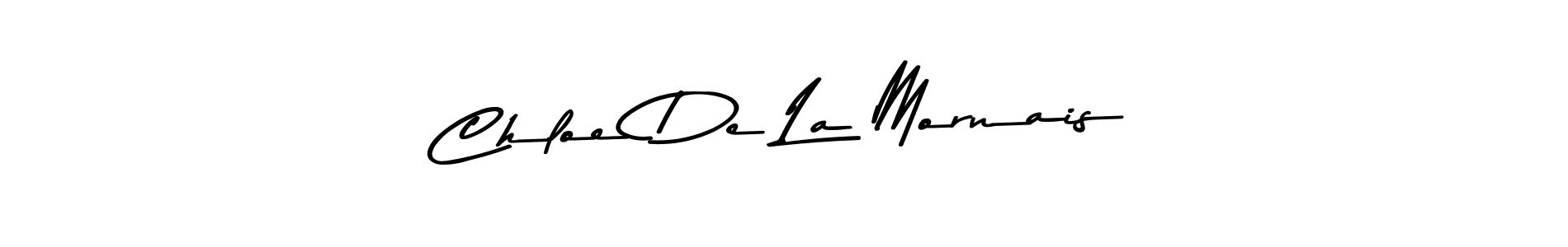 How to make Chloe De La Mornais name signature. Use Asem Kandis PERSONAL USE style for creating short signs online. This is the latest handwritten sign. Chloe De La Mornais signature style 9 images and pictures png
