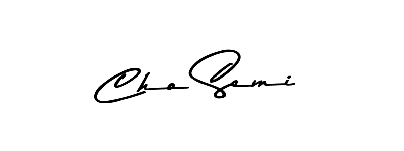 Cho Semi stylish signature style. Best Handwritten Sign (Asem Kandis PERSONAL USE) for my name. Handwritten Signature Collection Ideas for my name Cho Semi. Cho Semi signature style 9 images and pictures png