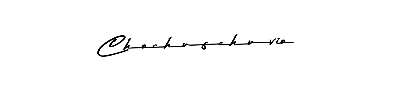 How to make Chochuschuvio name signature. Use Asem Kandis PERSONAL USE style for creating short signs online. This is the latest handwritten sign. Chochuschuvio signature style 9 images and pictures png