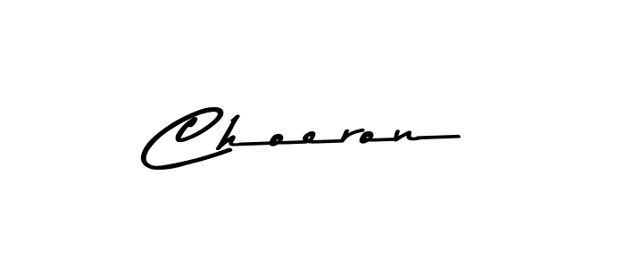 How to make Choeron name signature. Use Asem Kandis PERSONAL USE style for creating short signs online. This is the latest handwritten sign. Choeron signature style 9 images and pictures png