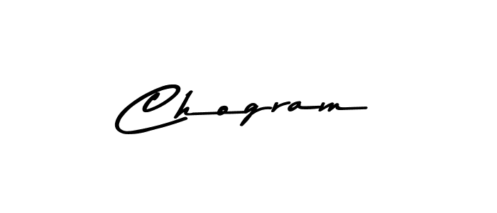 Design your own signature with our free online signature maker. With this signature software, you can create a handwritten (Asem Kandis PERSONAL USE) signature for name Chogram. Chogram signature style 9 images and pictures png
