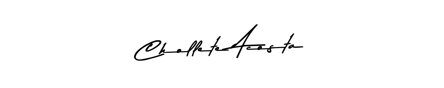 This is the best signature style for the Chollete Acosta name. Also you like these signature font (Asem Kandis PERSONAL USE). Mix name signature. Chollete Acosta signature style 9 images and pictures png