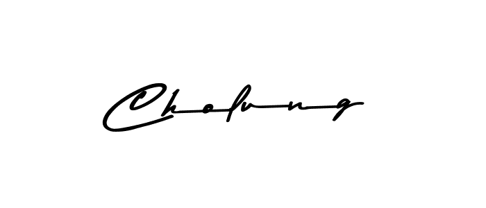 Similarly Asem Kandis PERSONAL USE is the best handwritten signature design. Signature creator online .You can use it as an online autograph creator for name Cholung. Cholung signature style 9 images and pictures png