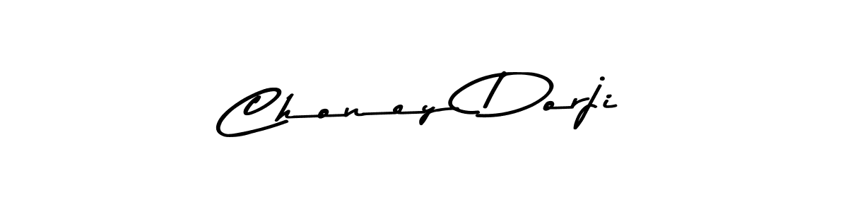 Create a beautiful signature design for name Choney Dorji. With this signature (Asem Kandis PERSONAL USE) fonts, you can make a handwritten signature for free. Choney Dorji signature style 9 images and pictures png