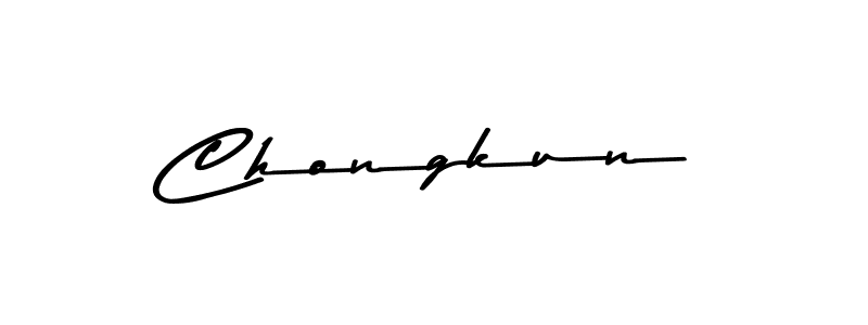 Design your own signature with our free online signature maker. With this signature software, you can create a handwritten (Asem Kandis PERSONAL USE) signature for name Chongkun. Chongkun signature style 9 images and pictures png
