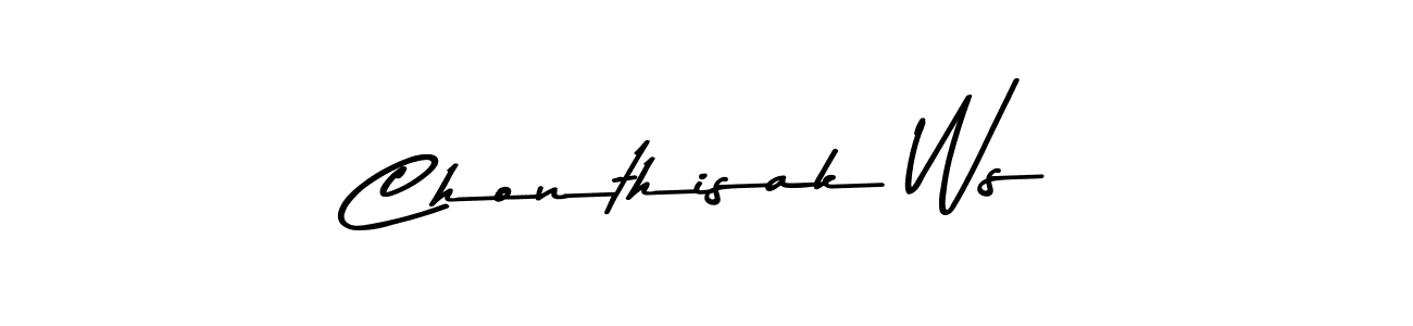 This is the best signature style for the Chonthisak Ws name. Also you like these signature font (Asem Kandis PERSONAL USE). Mix name signature. Chonthisak Ws signature style 9 images and pictures png