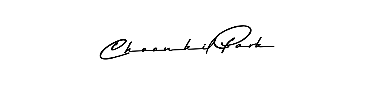 Make a beautiful signature design for name Choonkil Park. With this signature (Asem Kandis PERSONAL USE) style, you can create a handwritten signature for free. Choonkil Park signature style 9 images and pictures png