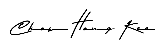 Create a personalized artistic stamp with Chow Hong Kee in Asem Kandis PERSONAL USE font. Perfect for visual artists, designers, and influencers. Chow Hong Kee signature style 9 images and pictures png