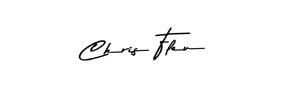 How to make Chris Fleu name signature. Use Asem Kandis PERSONAL USE style for creating short signs online. This is the latest handwritten sign. Chris Fleu signature style 9 images and pictures png