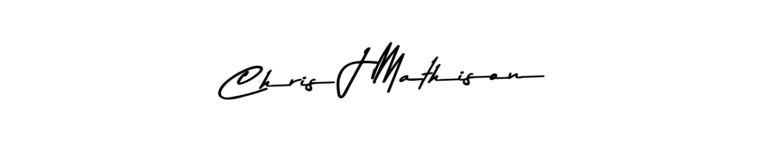 How to make Chris J Mathison name signature. Use Asem Kandis PERSONAL USE style for creating short signs online. This is the latest handwritten sign. Chris J Mathison signature style 9 images and pictures png