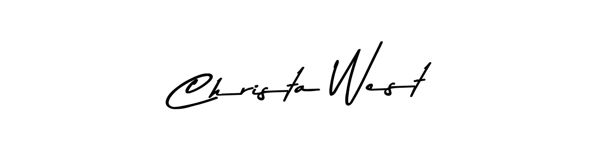 Create a beautiful signature design for name Christa West. With this signature (Asem Kandis PERSONAL USE) fonts, you can make a handwritten signature for free. Christa West signature style 9 images and pictures png