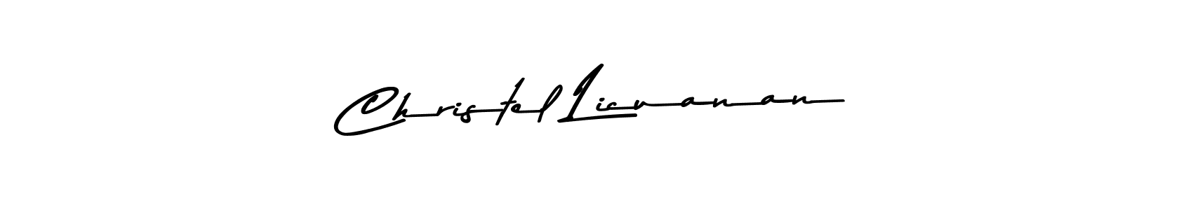 Create a beautiful signature design for name Christel Licuanan. With this signature (Asem Kandis PERSONAL USE) fonts, you can make a handwritten signature for free. Christel Licuanan signature style 9 images and pictures png