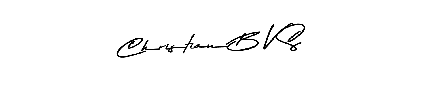 The best way (Asem Kandis PERSONAL USE) to make a short signature is to pick only two or three words in your name. The name Christian B V S include a total of six letters. For converting this name. Christian B V S signature style 9 images and pictures png