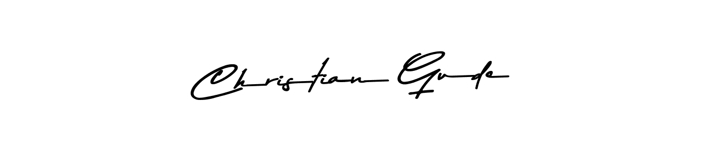 How to make Christian Gude name signature. Use Asem Kandis PERSONAL USE style for creating short signs online. This is the latest handwritten sign. Christian Gude signature style 9 images and pictures png