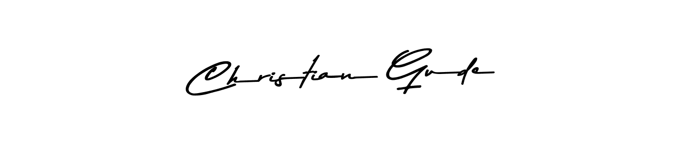 How to make Christian Gude name signature. Use Asem Kandis PERSONAL USE style for creating short signs online. This is the latest handwritten sign. Christian Gude signature style 9 images and pictures png