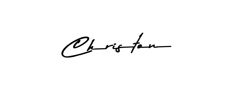 You should practise on your own different ways (Asem Kandis PERSONAL USE) to write your name (Christon) in signature. don't let someone else do it for you. Christon signature style 9 images and pictures png