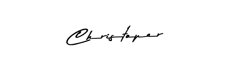 Make a beautiful signature design for name Christoper. With this signature (Asem Kandis PERSONAL USE) style, you can create a handwritten signature for free. Christoper signature style 9 images and pictures png