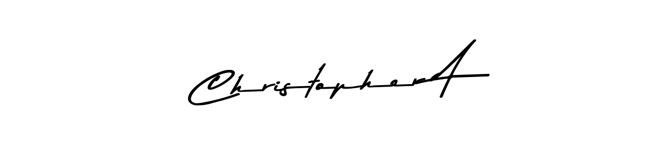 Design your own signature with our free online signature maker. With this signature software, you can create a handwritten (Asem Kandis PERSONAL USE) signature for name Christopher A. Christopher A signature style 9 images and pictures png