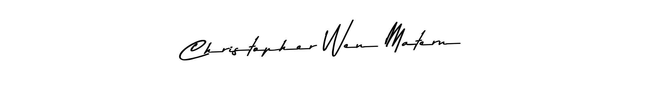 This is the best signature style for the Christopher Wen Matern name. Also you like these signature font (Asem Kandis PERSONAL USE). Mix name signature. Christopher Wen Matern signature style 9 images and pictures png