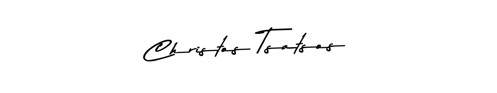 How to make Christos Tsatsos name signature. Use Asem Kandis PERSONAL USE style for creating short signs online. This is the latest handwritten sign. Christos Tsatsos signature style 9 images and pictures png