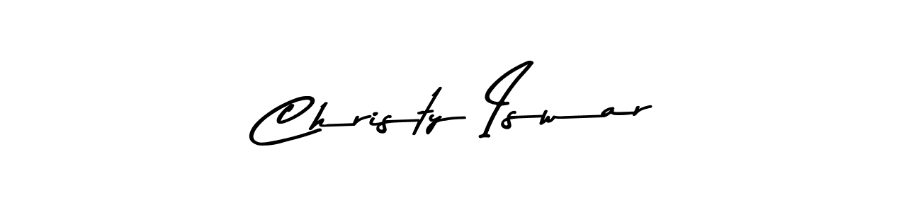 Create a beautiful signature design for name Christy Iswar. With this signature (Asem Kandis PERSONAL USE) fonts, you can make a handwritten signature for free. Christy Iswar signature style 9 images and pictures png
