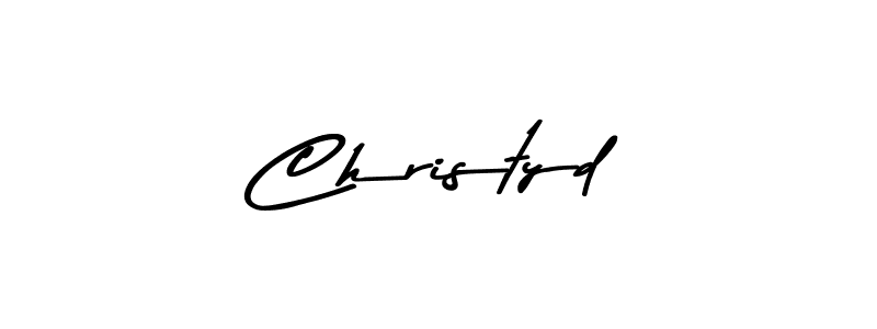 Create a beautiful signature design for name Christyd. With this signature (Asem Kandis PERSONAL USE) fonts, you can make a handwritten signature for free. Christyd signature style 9 images and pictures png