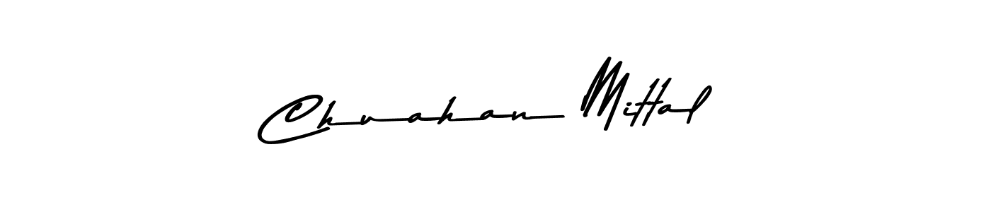 The best way (Asem Kandis PERSONAL USE) to make a short signature is to pick only two or three words in your name. The name Chuahan Mittal include a total of six letters. For converting this name. Chuahan Mittal signature style 9 images and pictures png