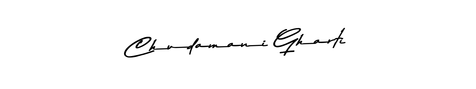 Chudamani Gharti stylish signature style. Best Handwritten Sign (Asem Kandis PERSONAL USE) for my name. Handwritten Signature Collection Ideas for my name Chudamani Gharti. Chudamani Gharti signature style 9 images and pictures png