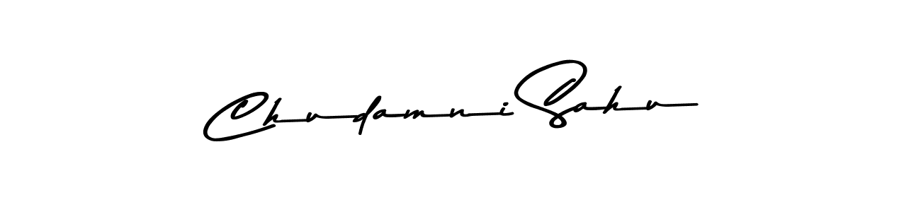 How to make Chudamni Sahu name signature. Use Asem Kandis PERSONAL USE style for creating short signs online. This is the latest handwritten sign. Chudamni Sahu signature style 9 images and pictures png