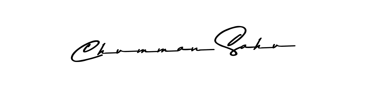 How to make Chumman Sahu name signature. Use Asem Kandis PERSONAL USE style for creating short signs online. This is the latest handwritten sign. Chumman Sahu signature style 9 images and pictures png