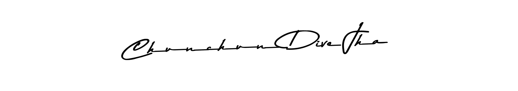 How to make Chunchun Dive Jha signature? Asem Kandis PERSONAL USE is a professional autograph style. Create handwritten signature for Chunchun Dive Jha name. Chunchun Dive Jha signature style 9 images and pictures png