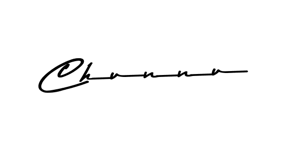 How to make Chunnu signature? Asem Kandis PERSONAL USE is a professional autograph style. Create handwritten signature for Chunnu name. Chunnu signature style 9 images and pictures png