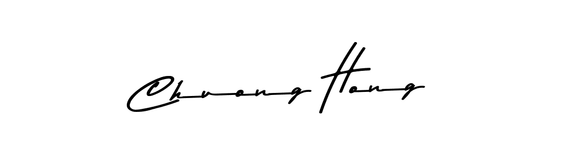How to make Chuong Hong name signature. Use Asem Kandis PERSONAL USE style for creating short signs online. This is the latest handwritten sign. Chuong Hong signature style 9 images and pictures png