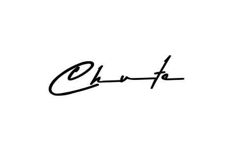 Chute stylish signature style. Best Handwritten Sign (Asem Kandis PERSONAL USE) for my name. Handwritten Signature Collection Ideas for my name Chute. Chute signature style 9 images and pictures png