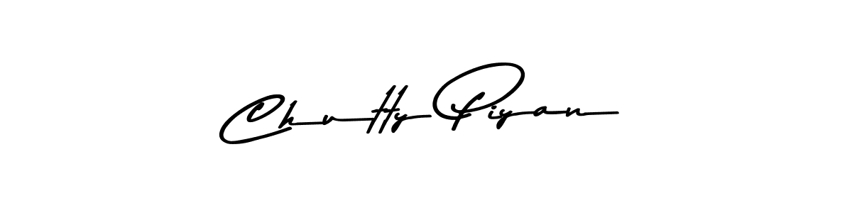 How to make Chutty Piyan name signature. Use Asem Kandis PERSONAL USE style for creating short signs online. This is the latest handwritten sign. Chutty Piyan signature style 9 images and pictures png