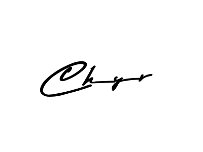 Create a beautiful signature design for name Chyr. With this signature (Asem Kandis PERSONAL USE) fonts, you can make a handwritten signature for free. Chyr signature style 9 images and pictures png
