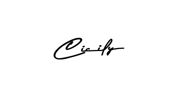 Design your own signature with our free online signature maker. With this signature software, you can create a handwritten (Asem Kandis PERSONAL USE) signature for name Cicily. Cicily signature style 9 images and pictures png