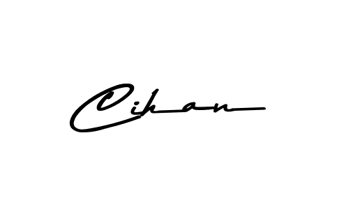 How to make Cihan name signature. Use Asem Kandis PERSONAL USE style for creating short signs online. This is the latest handwritten sign. Cihan signature style 9 images and pictures png