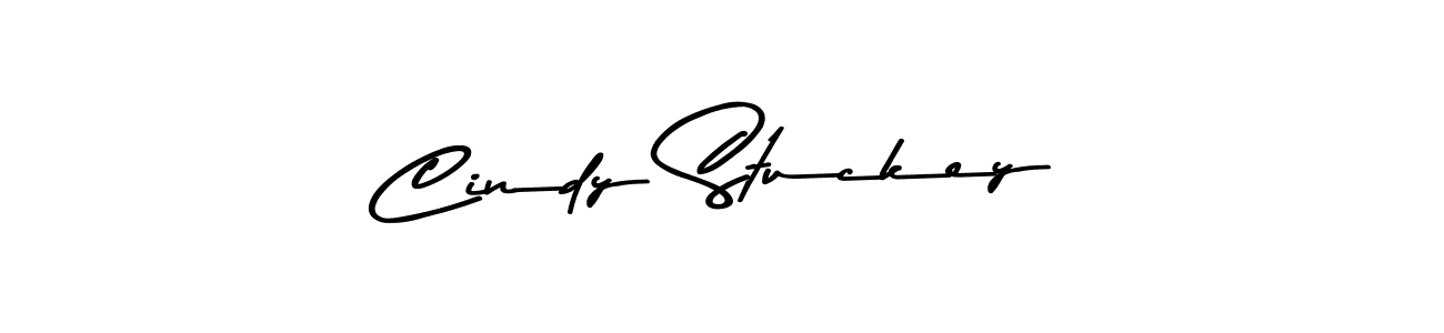 Create a beautiful signature design for name Cindy Stuckey. With this signature (Asem Kandis PERSONAL USE) fonts, you can make a handwritten signature for free. Cindy Stuckey signature style 9 images and pictures png