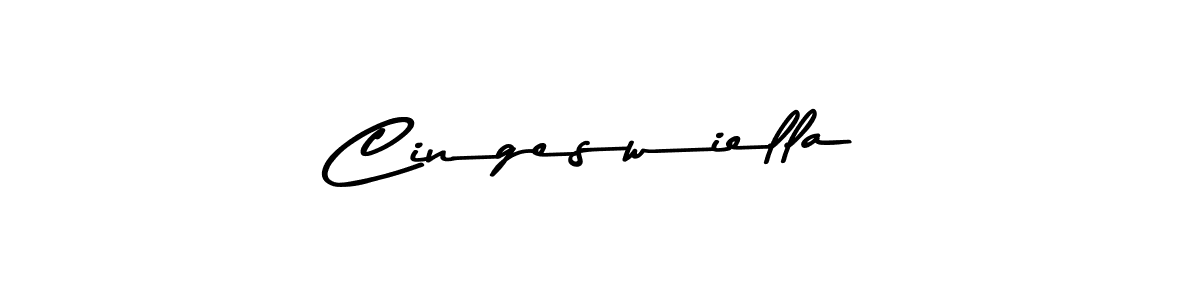 Create a beautiful signature design for name Cingeswiella. With this signature (Asem Kandis PERSONAL USE) fonts, you can make a handwritten signature for free. Cingeswiella signature style 9 images and pictures png