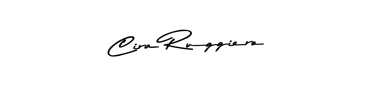 How to make Cira Ruggiero name signature. Use Asem Kandis PERSONAL USE style for creating short signs online. This is the latest handwritten sign. Cira Ruggiero signature style 9 images and pictures png
