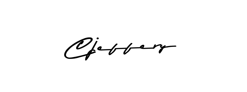 How to make Cjeffery name signature. Use Asem Kandis PERSONAL USE style for creating short signs online. This is the latest handwritten sign. Cjeffery signature style 9 images and pictures png