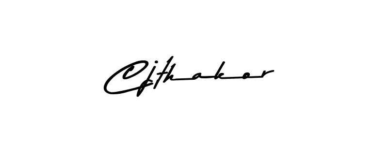 The best way (Asem Kandis PERSONAL USE) to make a short signature is to pick only two or three words in your name. The name Cjthakor include a total of six letters. For converting this name. Cjthakor signature style 9 images and pictures png