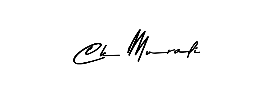 How to make Ck Murali name signature. Use Asem Kandis PERSONAL USE style for creating short signs online. This is the latest handwritten sign. Ck Murali signature style 9 images and pictures png