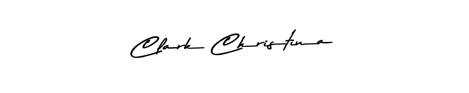 Clark Christina stylish signature style. Best Handwritten Sign (Asem Kandis PERSONAL USE) for my name. Handwritten Signature Collection Ideas for my name Clark Christina. Clark Christina signature style 9 images and pictures png