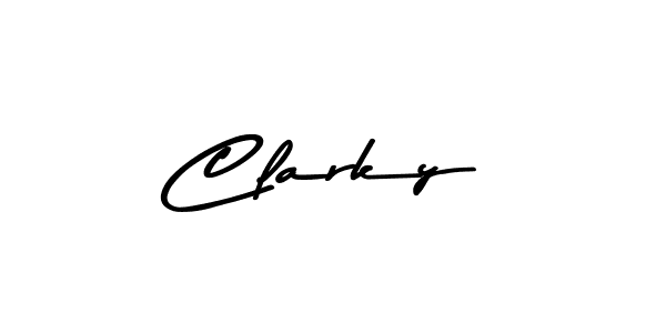 How to make Clarky name signature. Use Asem Kandis PERSONAL USE style for creating short signs online. This is the latest handwritten sign. Clarky signature style 9 images and pictures png