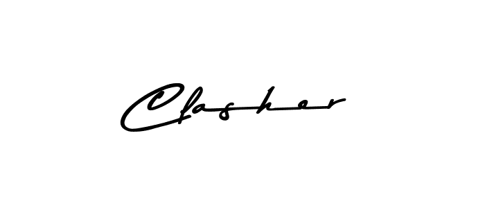 Use a signature maker to create a handwritten signature online. With this signature software, you can design (Asem Kandis PERSONAL USE) your own signature for name Clasher. Clasher signature style 9 images and pictures png