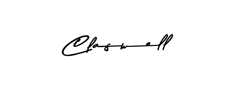How to make Claswell name signature. Use Asem Kandis PERSONAL USE style for creating short signs online. This is the latest handwritten sign. Claswell signature style 9 images and pictures png