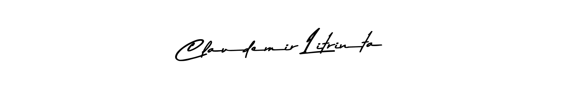 Design your own signature with our free online signature maker. With this signature software, you can create a handwritten (Asem Kandis PERSONAL USE) signature for name Claudemir Litrinta. Claudemir Litrinta signature style 9 images and pictures png