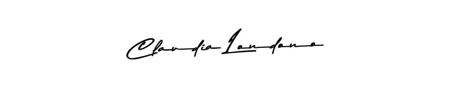 Make a beautiful signature design for name Claudia Londono. With this signature (Asem Kandis PERSONAL USE) style, you can create a handwritten signature for free. Claudia Londono signature style 9 images and pictures png